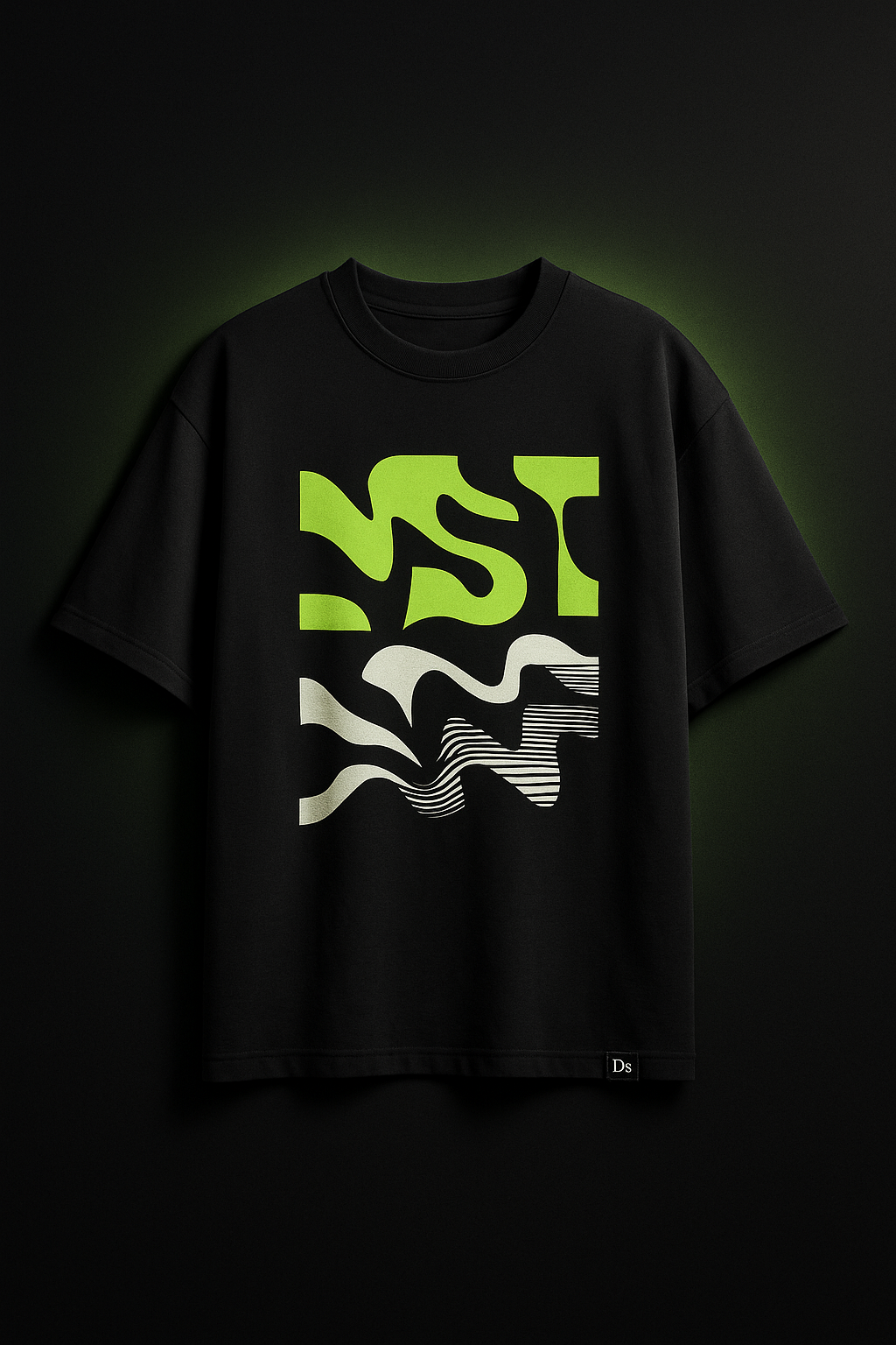 Kaos distro graphic oversized warna hitam